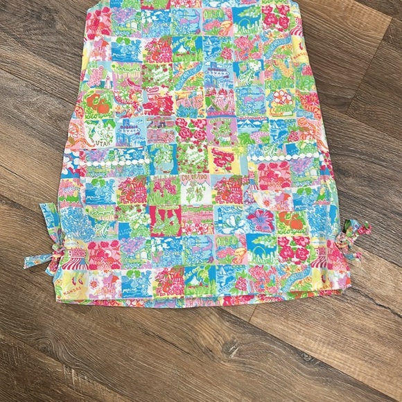 Lilly Pulitzer States Shift Dress Sleeveless,front pockets,zip up back,side bows - Picture 3 of 13